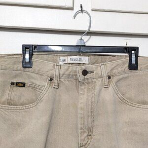LEE Men’s Beige Regular Fit Jeans 36 X 29